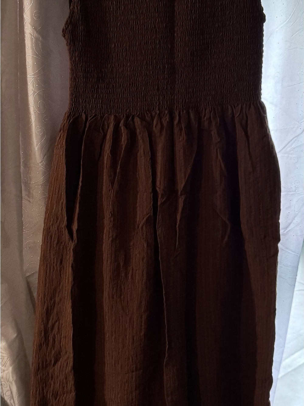 Hill House Maxi Dress in Deep Brown with Smocked Bodice